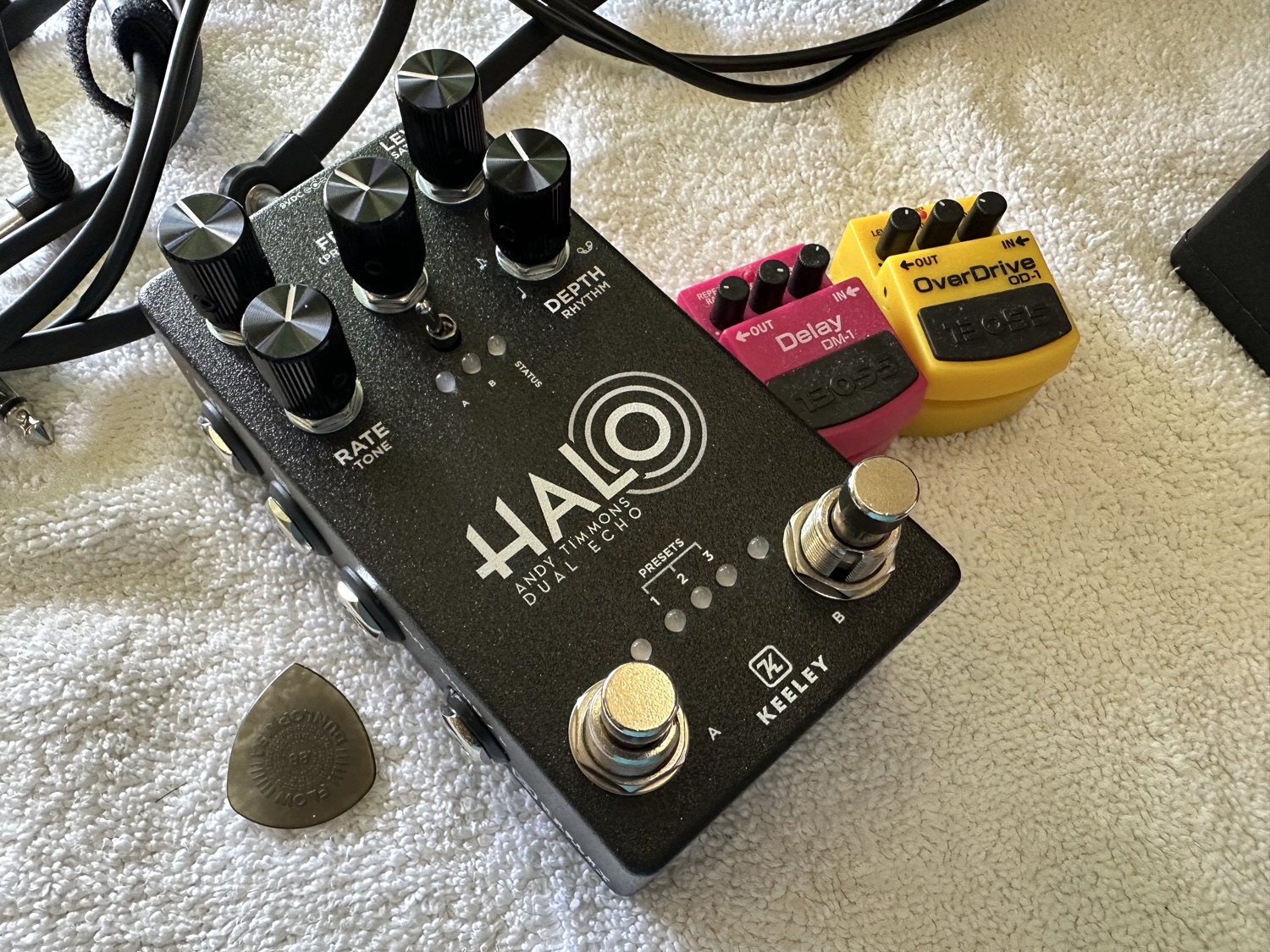 The Keeley Halo guitar delay/echo effects pedal