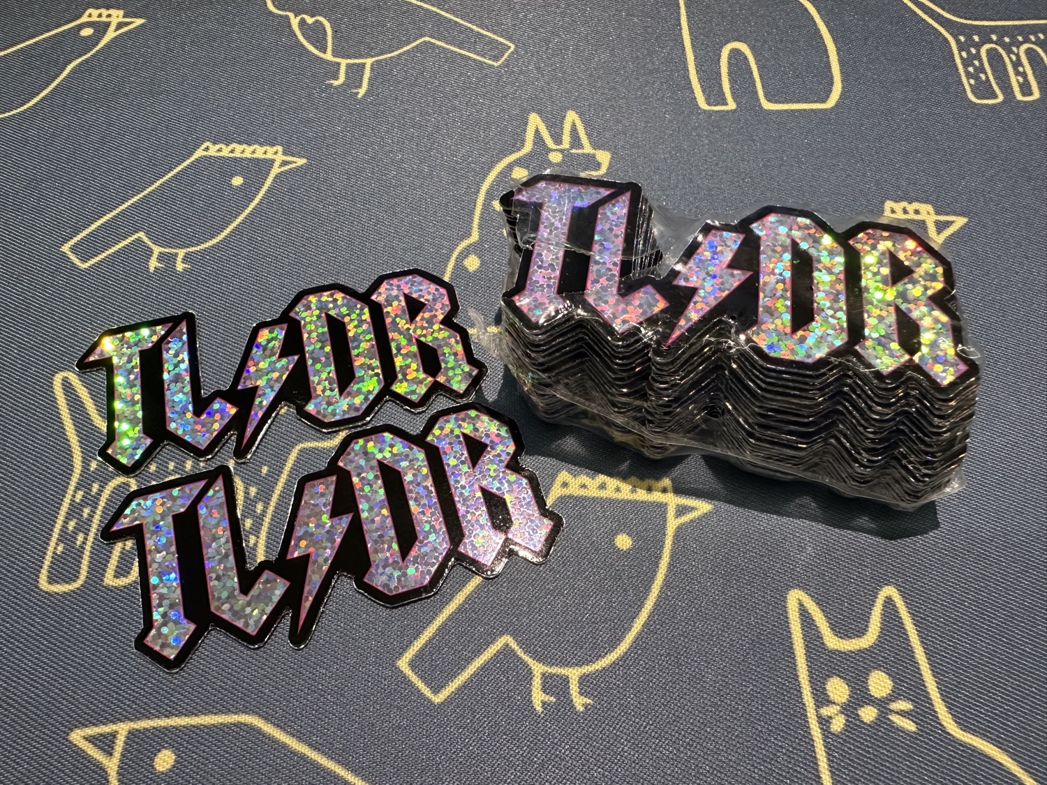 TL;DR glitter stickers ready to rock!
